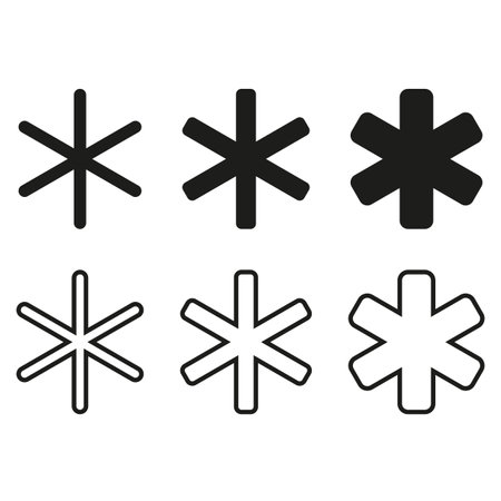 Asterisk, star icon. Vector illustration. EPS 10.のイラスト素材