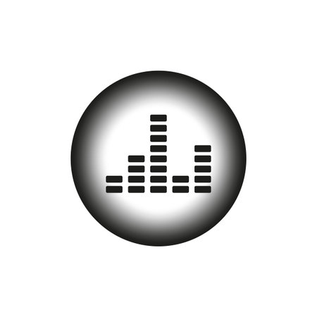 MP3 symbol on frequency icon. Vector illustration. EPS 10.