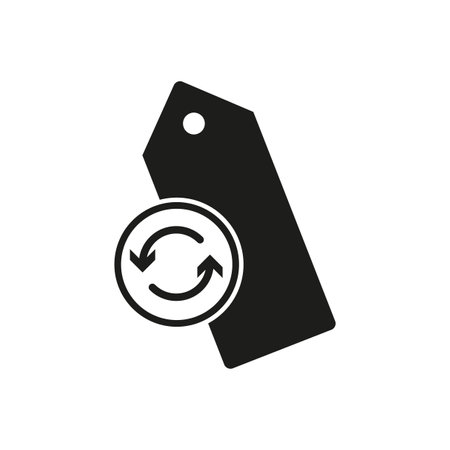 Price tag icon. Shopping label sign. Price refresh icon. Commerce and shopping. Vector illustration. EPS 10.のイラスト素材