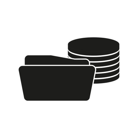 Data center folder icon. Server folder icon. Vector illustration. EPS 10.のイラスト素材