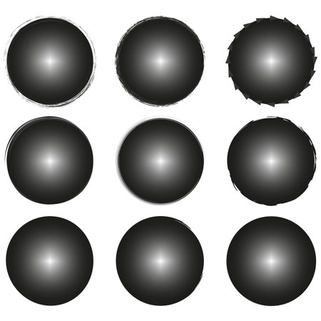 Set of grunge circles. Grunge round shapes. Vector illustration. EPS 10.のイラスト素材