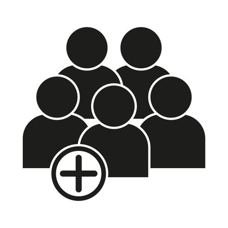 Add friend icon. Social media symbol. Vector illustration. EPS 10.のイラスト素材