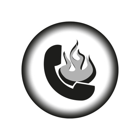Emergency telephone icon. Fire icon. Vector illustration. EPS 10.のイラスト素材