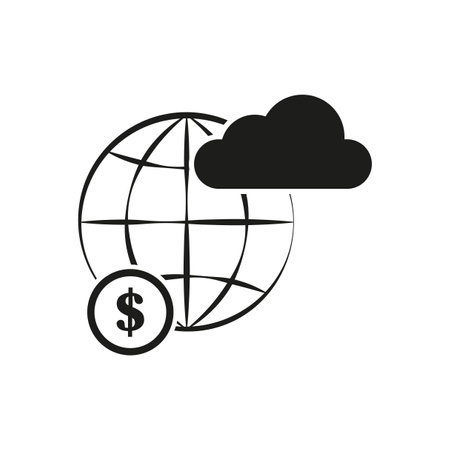 Global finance icon. Vector illustration. EPS 10.のイラスト素材