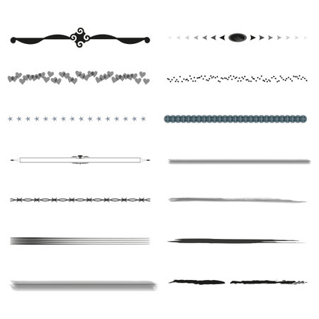 Big set of underlines underline. Vector illustration. EPS 10.のイラスト素材
