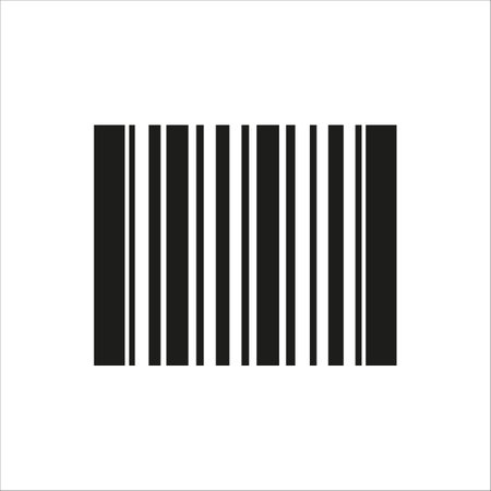 A black and white barcode on a white backgroundのイラスト素材