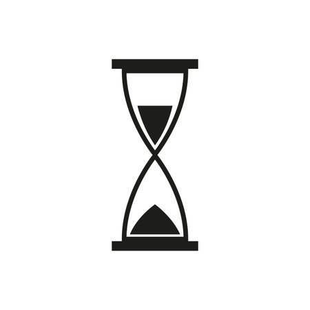 Hourglass time icon. Sand clock symbol. Countdown timer vector. Vector illustration. EPS 10.のイラスト素材