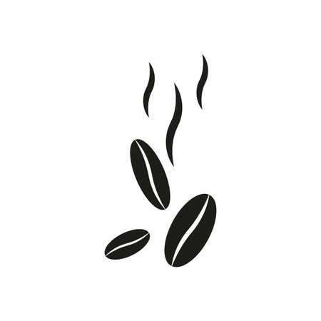 Roasting coffee beans with aroma. Freshness and breakfast concept. Vector illustration. EPS 10.のイラスト素材