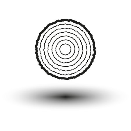 Concentric circles abstract. Wavy ripple effect. Monochrome target design. Vector illustration. EPS 10.のイラスト素材