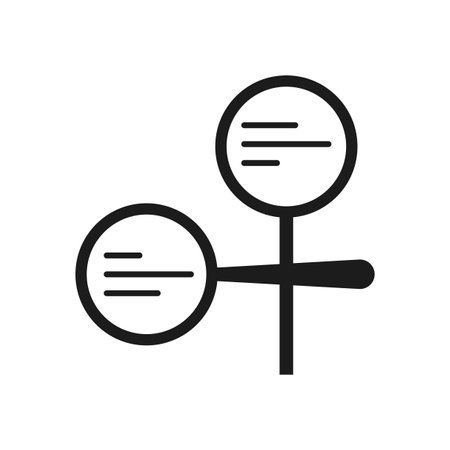 Circular chart symbol. Data visualization element. Minimal infographic icon. Vector analytical design.のイラスト素材