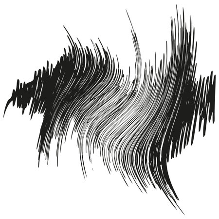 Wave icon. Scribble line symbol. Hand drawn illustration. Vector curve sign.のイラスト素材