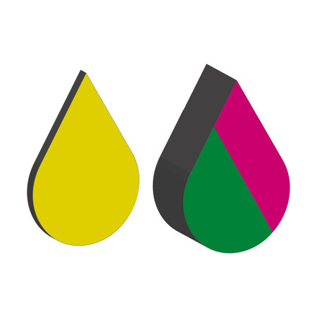 Colorful drop symbol. Ink splash icon. Liquid vector shape. Bold flat elementのイラスト素材