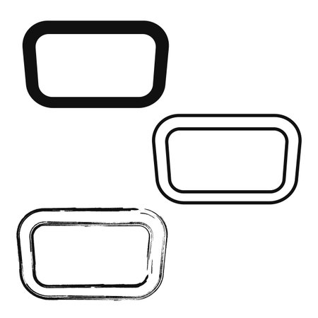 Rectangle frame icon. Abstract contour shape. Vector border form. Empty graphic element.のイラスト素材