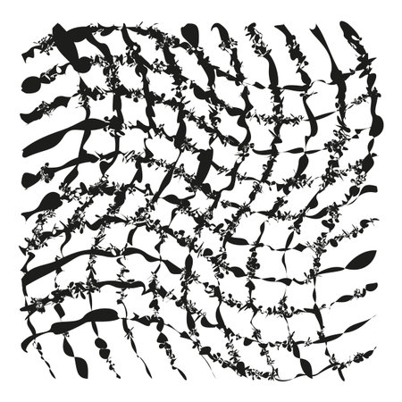 Organic grid texture. Abstract mesh pattern. Biomass field illustration. Vector cellular art.のイラスト素材
