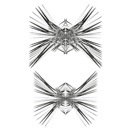 Crossed line pattern. Gray intersection design. Linear mesh structure. Vector geometric overlay.のイラスト素材