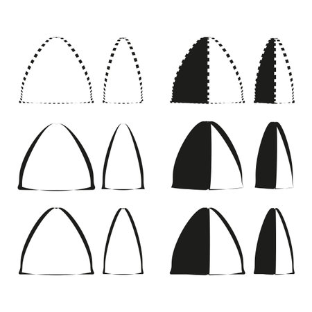 Geometric triangle forms. Abstract shape collection. Pointed element variety. Vector graphic symbolsのイラスト素材