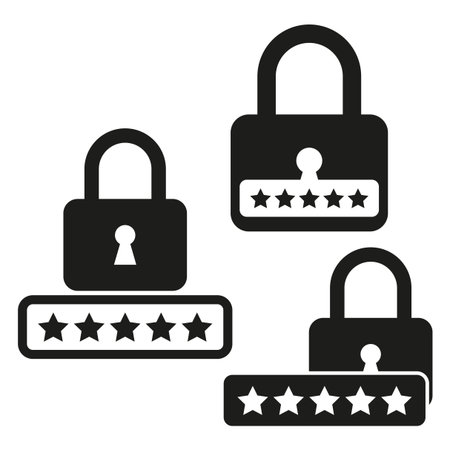 Security lock icon. Personal password protection. Digital data safety. Vector access symbol.のイラスト素材