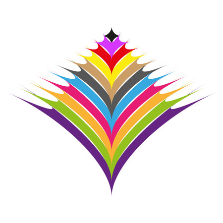 Colorful abstract pattern. Chevron shape design. Bright geometric element. Vector modern illustration. EPS 10.のイラスト素材