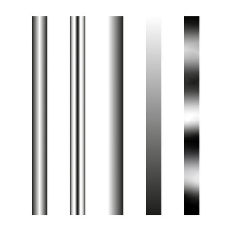 Cylinder bar elements. Gradient shaded forms. Abstract Vector design. Modern graphic illustration. EPS 10.のイラスト素材