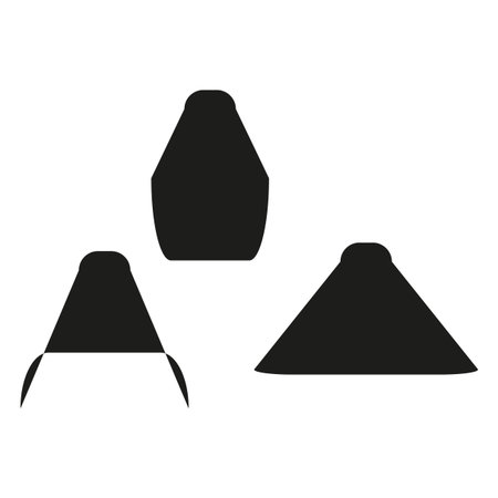 Geometric abstract shapes. Modern silhouette forms. Symmetrical decorative objects. Vector minimal illustration. EPS 10.のイラスト素材