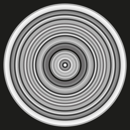 Abstract geometric pattern. Monochrome concentric lines. Creative vector illustration. Optical art design. EPS 10.のイラスト素材