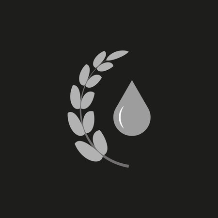 Oil drop icon. Wheat ear symbol. Organic fuel Vector. Natural lubricant sign. EPS 10.のイラスト素材