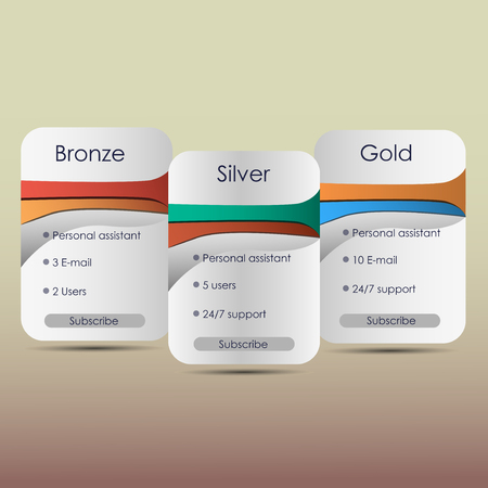 Hosting plans and web boxes banners design, price listのイラスト素材