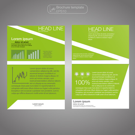 Front and back page brochure template. Layout template. Presentation abstract background for business.のイラスト素材
