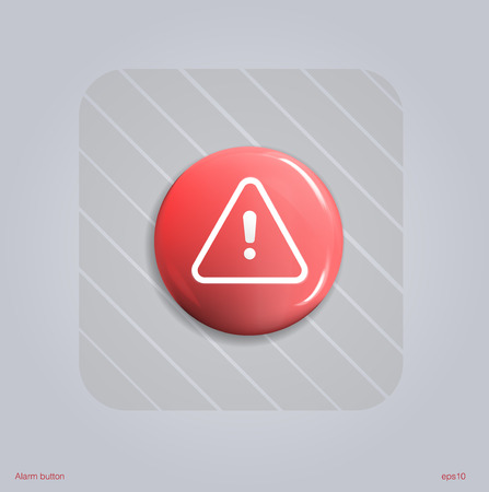 Red alarm shiny button background, vector.のイラスト素材