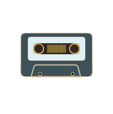 AUDIO CASSETTE TAPE ILLUSTRATION, VECTORのイラスト素材