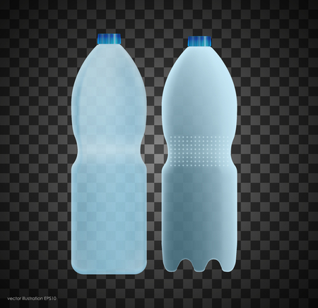 Vector Illustration of plastic bottle of waterのイラスト素材