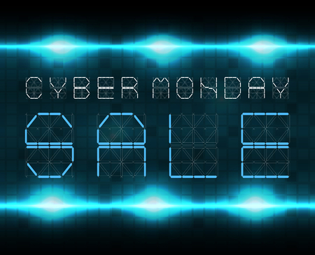 Cyber Monday Sale banner template design. layout design. End of season special offer banner. Vector illustration.のイラスト素材