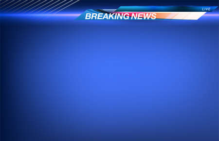 Banner breaking news, important news, headline in the form of flashing lights police.のイラスト素材