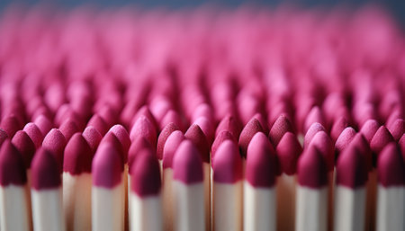 set of matches with pink headの素材