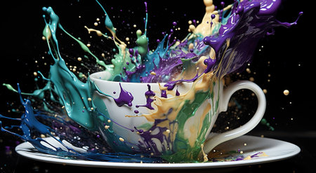 paint splash, paint cans, paint splatterの素材