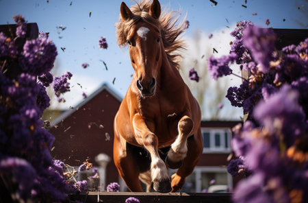 sports horse in a bridle. Portrait of a stallion. Horse muzzle close up. dressage horse. Horseback Riding. horseback riding.の素材