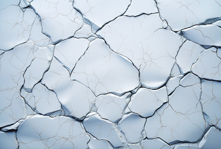 Abstract texture of cracked white paint on a wavy surface, ideal for backgrounds and wallpapersの素材