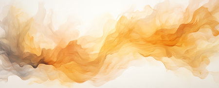 Abstract watercolor: a harmonious blend of earthy tones and flowing shapes creating a visual symphonyの素材