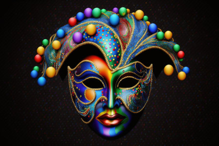 Set of carnival masks, Beautiful design for the Brazilian carnival.の素材