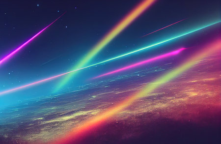 Space background with nebula and stars. environment, projection, spherical panorama.の素材