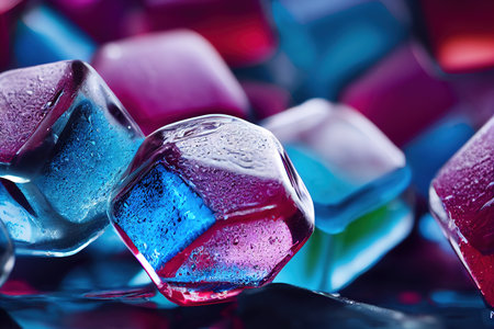 colored ice cubesの素材
