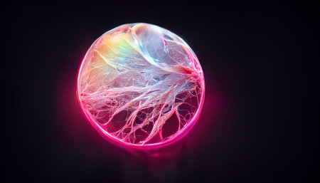 Futuristic technology abstract background with lines for network, big data, data center, server, internet, speed. Abstract neon lights into digital technology tunnel.の素材