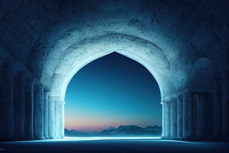 Door to another world or portal. paranormal activity. magic. 3d render, Raster illustration.の素材