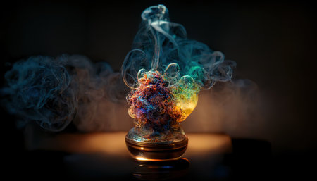 Motion Color drop in water,Ink swirling in ,Colorful ink abstraction.Fancy Dream Cloud of ink under water. 3D, Raster illustration.の素材