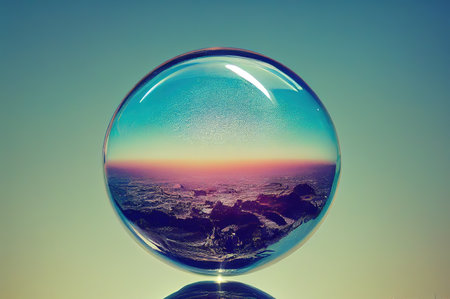 eco world in a glass bowlの素材