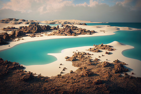 desert island, cartoon styleの素材