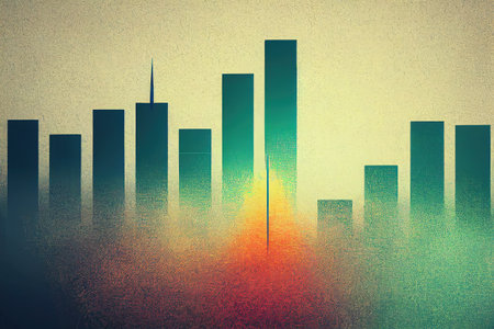 Smart city and dot connect with gradient line and wave line aesthetic intricate design, data connection technology concept.の素材