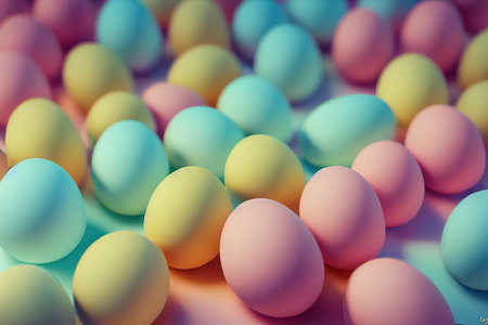 Easter composition, sweets and eggs for the holidayの素材