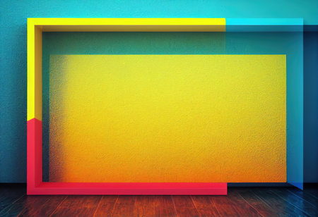 background and place for text on yellow backgroundの素材