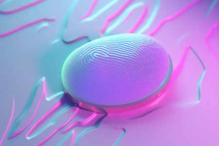 Fingerprint type - arc, loop and curl.の素材